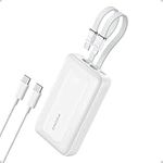 Anker Zolo Power Bank, 10,000mAh 30W Max Fast Portable Charger with Built-in USB-C and MFi Certified Lightning Cables, USB-C&A, Battery Pack for iPhone 16/15 Series, MacBook, Galaxy