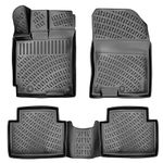 RizLiner Hyundai Kona 2018-2023 & Kona N 2022-2023 (No Electric Models) Floor Mats 3D Custom Fit Compatible with Hyundai Kona Rubber Car Mats Laser Measured Floor Liners All Weather (Front & Rear)