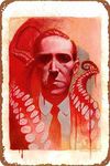 H.P. Lovecraft Portrait Tin Sign Re