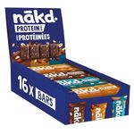 Nakd Protein Variety Pack - Protein Bars - 7g Plant-based Protein - Natural Ingredients - No added sugars - Vegan - 16 x 45g