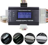 Optimal Shop 20+4 Pin LCD Computer Power Supply Tester for SATA IDE HDD ATX ITX BYI Connectors-Black