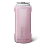 BrüMate Hopsulator Slim Can Cooler Insulated for 12oz Slim Cans | Skinny Can Stainless Steel Drink Holder for Hard Seltzer, Beer, Soda, and Energy Drinks (Glitter Blush)