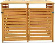 Hanover Outdoor Storage Shed, 4.9 ft. x 4 ft., Wooden Outdoor Shed for Trash and Recyclables with Locking Latch and Waterproof Roof, Durable Trash Sheds for Backyard, Patio, or Lawn