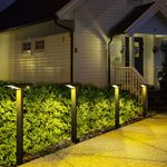 Lenlun Solar Lights Outdoor Garden, 4 Pack Pathway Light Waterproof Solar Powered with Warm LED Lights, Landscape Path Lighting for Driveway, Patio, Yard, Backyard, Lawn