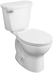 American Standard 609DA001.020 Cadet PRO Two-Piece Toilet with Slow-Close Seat and Wax Ring, Round Front, Standard Height, White, 1.28 gpf