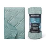 Brookstone Cooling Comfort Throw - Innovative Cooling Dual-Sided Throw - Oversized Cool Blanket for Hot Sleepers - Cooling Blankets for Sleeping - Nylon and Polyethylene Cooling Blanket - Green Milieu