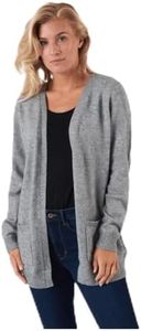ONLY 15174274 Cardigan, Gris (Medium Grey Mélange Medium Grey Mélange), M Femme