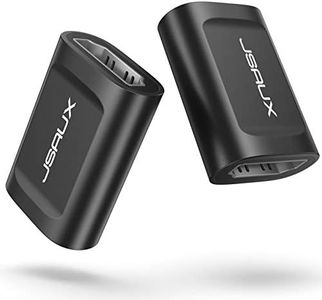JSAUX HDMI Coupler Female to Female 2 Pack, 4K HDR HDMI Extension Connector Adapter Aluminum Alloy for HDTV, Roku Stick, Computer, PC, Monitor, Laptop, Projector, DVD Player, PS 4/3(Black)