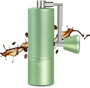 TIMEMORE Chestnut C3s PRO Manual Coffee Grinder Upgrade Integrated All Metal Housing Stainless Steel S2C Cone Cut Hand Coffee Grinder with Folding Handle for Espresso to French Press (Green)