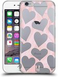 Head Case Designs Hearts Charming Pastels Soft Gel Case and Matching Wallpaper Compatible with Apple iPhone 6 / iPhone 6s