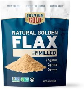 Premium Gold Whole Milled Flaxseed 24 oz, Gluten-Free, Non-GMO, Kosher, Fine Milled Flaxseed, High Fiber, Source of Omega-3, Plant-Based Protein, Ideal for Beverages, Baking & Topping