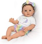 The Ashton - Drake Galleries 'One Of A Kind Katherine' So Truly Real® Baby Doll – Reborn & Lifelike Wears Unicorn-Themed T-Shirt. Realtouch® Vinyl Skin, Weighted & Poseable. Magnetic Dummy