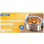 SMARTAKE Slow Cooker Liners, Cooking Bags 13"x 21" Pot Liners Disposable Cooking Bags, Fit 3QT to 8QT for Slow Cooker, Cooking Trays, Suitable for Oval & Round Pots, 30 Liners