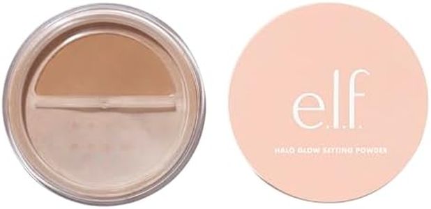 e.l.f. Halo Glow Setting Powder, Smooths The Look Of Pores & Fine Lines, Creates An Airbrushed Finish, Vegan & Cruelty-Free, Deep