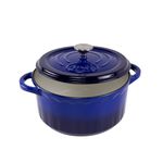 AILIBOO Enamel Cast Iron Dutch Oven (Blue, 4QT)