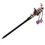 Vintage Wood Flower Hairpin For Women Chinese Hairpins Clips Tassel Flower Chopsticks Hair Sticks Wooden Hair Forks Jewelry for Women Hair Styling Hair Decoration (C)