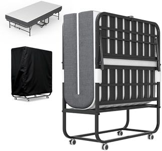 VIYET Folding Bed with Mattress,Rollaway 5-Inch Memory Foam Foldable Guest Bed for Adults, 500lbs Capacity with Storage Cover and Sturdy Metal Frame,Portable,Space Saving of Easy Storage,75"*37.5"
