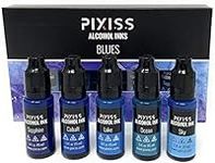 Pixiss Blue Alcohol Ink Set - 5 Sha
