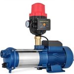 Stainless Steel Centrifugal Pump - Garden Booster Pump 2200W 9600L/H Circulation Pump Booster Pump Automatic Water Pressure Pump Self-Priming Pump Transfer for Lawn Irrigation and Pressure Booster