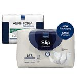 Abena Premium Adult Diapers, Abena Slip Disposable Incontinence Briefs, Heavy Absorbency, Level 3, Medium, 92 Count