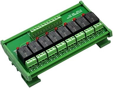 Electronics-Salon DIN Rail Mount 8 SPDT Power Relay Interface Module. (Operating Voltage: DC 12V)