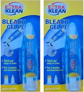 EXTRAKLEAN Bleach Gel Pen – Double-Ended Stain Remover Pen for Clothing, Instant Spot Cleaner for Clothes, Travel Size Bleach Pen for Whites & Laundry (2 Pack)