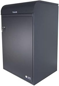 iLoveParcels Large Wall Mounted Parcel Box. Outdoor Garden Storage Lock Box With Key Lock. Waterproof Lockable Safe Secure Delivery Box For Wall Gate Or Fence In Grey (51.2x43x81.1cm)