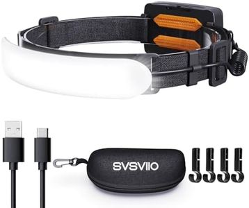 svsviio Headlamp Rechargeable PRO+,7500mAh 1500 Lumen Super Bright 230°Beam LED Head Lamp,Head Lights for Forehead,3 Modes,IPX6 Headlamps for Adults Camping/Mechanic/Hard Hat