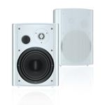 STUDIOFINIX 6.5 Inches 400 Watt Indoor Outdoor Bluetooth Speakers Wall Mount Speakers Waterproof Weather Resistant for Patio Garage Home Outdoor (White)