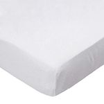 SheetWorld Fitted 100% Cotton Percale Portable Mini Crib Sheet 24 x 38, Solid White Woven, Made In USA