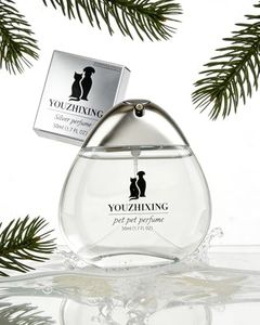 youzhixing Long Lasting Dog Perfume - Woody Forest Scent Pet Cologne for Dogs & Cats, 75% Food-Grade Purified Alcohol Quick-Dry Deodorizer, Safe if Licked, 50ml/1.7oz Glass Bottle with Gift Box