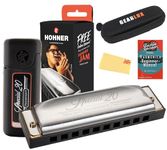Hohner 560 Special 20 Harmonica Bundle with Carrying Case, Pouch, Harmonica Beginner Manual, and Austin Bazaar Polishing Cloth - Key of C
