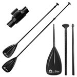 LBW Paddle Board Paddle, Adjustable 3-Pieces SUP Paddle, Aluminium Alloy Floating Replacement Paddle for Paddle Board, Stand Up Paddle with Storage Bag, Telescopic Portable Paddle Oars