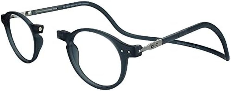 Clic Magnetic Reading Glasses, Computer Readers, Replaceable Lens, Adjustable Temples, Brooklyn, (Dark Matte Grey, 3.00 Magnification)