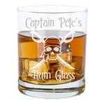 Always Looking Good Personalised Engraved Pirate Rum Glass Skull & Cross Bones Design Glass with Name Funny Tumbler Novelty Glass Gift for Rum Lovers Lowball Tumbler Glasses Pirate Birthday Gifts