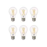 SYLVANIA General Lighting 40806 58W, Soft White Sylvania LED A19 Natural Light Series, 60W Equivalent, Efficient 8W, Dimmable, Clear Finish, 2700K Color Temperature, 6 Pack