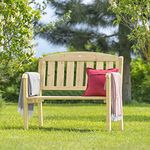 Harrier Wooden Garden Benches Outdoor - Wooden Garden Bench [3 Sizes] | Heavy-Duty Wooden Garden Furniture | Single Seater, 2-Seater & 3-Seater Bench Options (2-Seater)