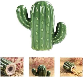 YILIUJIU Toothpick Holder Boxes Cactus Ceramic Toothpicks Dispenser Design| Cute and Creative Holder for New Year, Christmas and Birthday Gift (Cactus)
