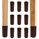 32 PCS Dark Coffee Chair Leg Socks,Chair Leg Protectors Double Thickness for Hardwood Floors, Furniture Booties Set for Moving Easily and Reduce Noise