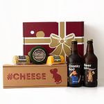 Funny Beer and Cheese Gift Hamper. Comedy Beer and Delicious Cheddar Cheese. The Ultimate Unusual Gifts. Perfect Food Gifts for Men and Women. The Chuckling Cheese Company.