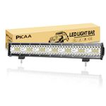 PICAA LED Light Bar 8D Tri-Row 20in 420W Spot Flood combo Beam LED Work Lights Bar Lamp Light for Car Tuck Offroad Driving Lamp SUV UTE 4WD 12V 24V Waterproof Driving Work Lamp 6000K