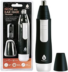 Pursonic Precision Nose and Ear Hair Trimmer -Painless Eyebrow & Facial Hair Trimmer for Men & Women - Effortlessly Groom Unwanted Hair-Battery Operated