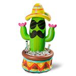 JOYIN 36" Inflatable Cactus Cooler with Sombrero Hat for Fiesta, Cinco de Mayo Party Supplies, Inflatable , Pool Party Decoration