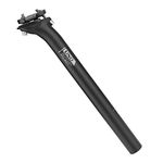 FOMTOR Bicycle Seat Post, Seatpost, 31.6 *350mm, offset 17mm Bicycle Saddle Angle Adjustable Seatpost for MTB Road Bike BMX