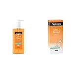 Neutrogena Clear & Defend Skincare Bundle Set | For Spot-Prone Skin | Wash and Moisturiser