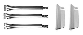 Stainless Heat Plate,Stainless Cooking Grate and Grill Burner+ Divider for Broil King Replacement Parts (Grill Burner+ Divider)