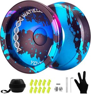 WATIEOBOO C130 yoyo Professional Responsive Yoyo Bearing for Beginner Unresponsive Yo yo Bearing for Fingerspin yoyos Tricks with Yoyo Accessories-Dark Blue Pink