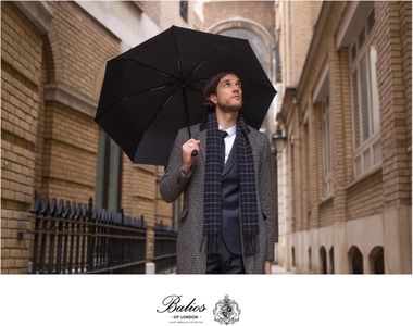 Balios Folding Umbrella – Compact Windproof, Black