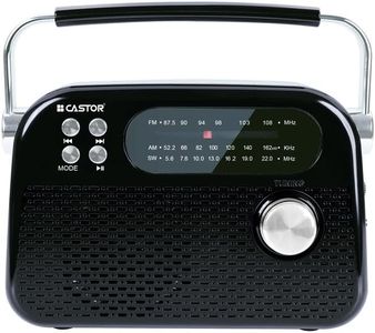 CASTOR iBELL FM820BT Portable FM Radio with Bluetooth Speaker, Rechargeable Battery, USB SD MP3 Player & Dynamic Speaker 3 Band, Black