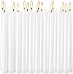 30 Pack Tall Taper Candles - 10 Inch White Dripless, Unscented Dinner Candle - Paraffin Wax with Cotton Wicks - 7.5-8 Hour Burn Time…